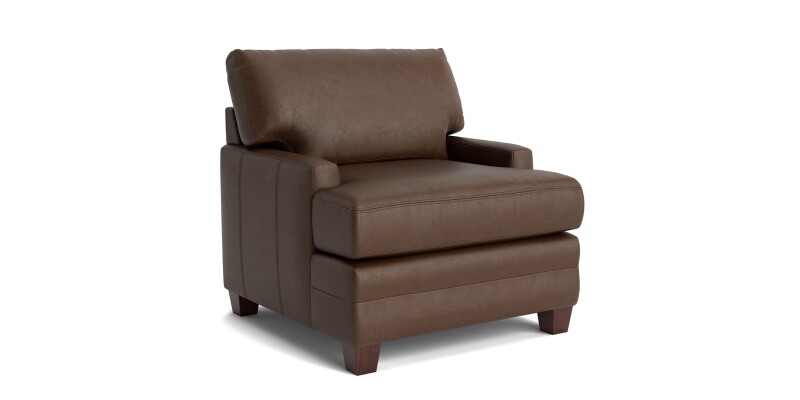 Carolina Leather Track Arm Accent Chair 384912L52