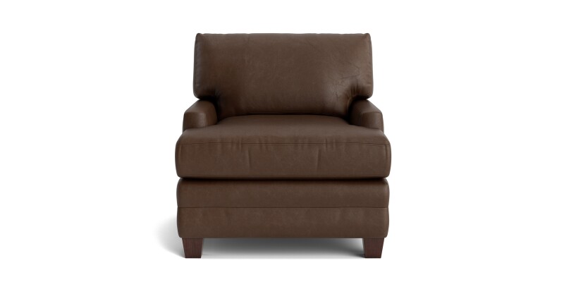 Carolina Leather Track Arm Accent Chair 384912L54