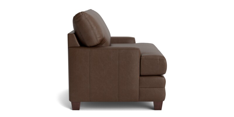 Carolina Leather Track Arm Accent Chair 384918L53
