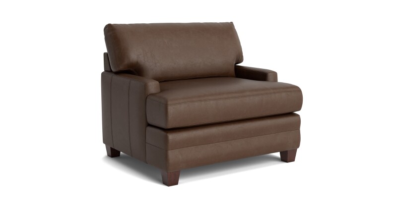Carolina Leather Track Arm Accent Chair 384918L54