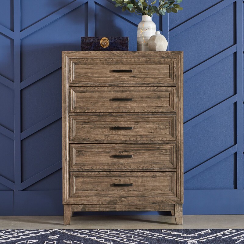Ridgecrest King Storage Bed, Dresser & Mirror, Chest 384BRKSBDMC