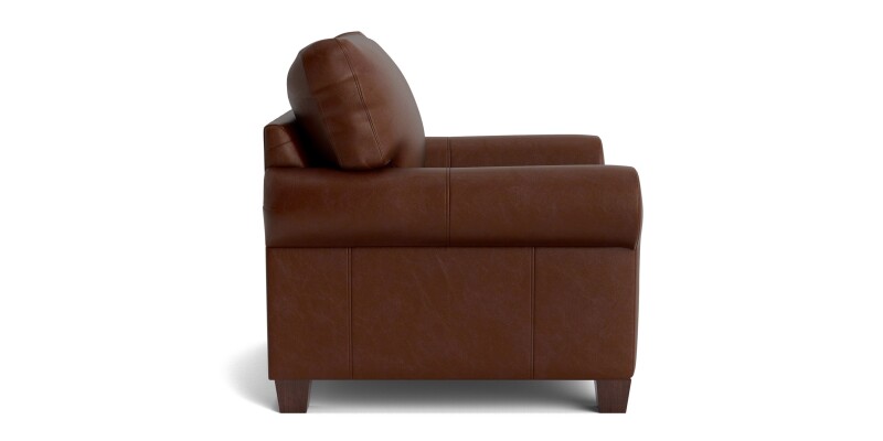 Carolina Leather Roll Arm Chair 385112L53