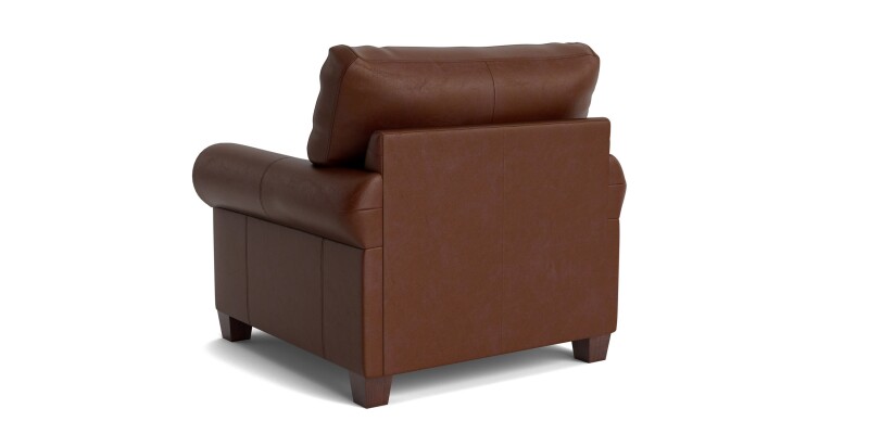 Carolina Leather Roll Arm Chair 385112L53