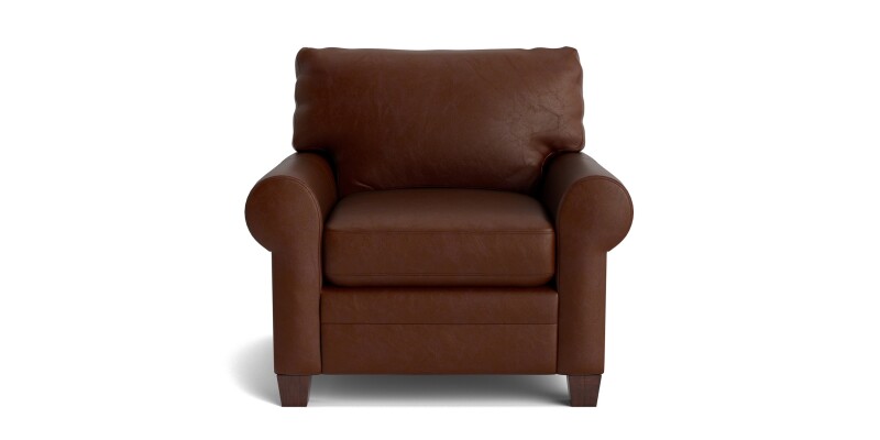 Carolina Leather Roll Arm Chair 385112L60