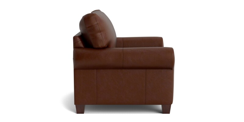 Carolina Leather Roll Arm Chair 385118L56