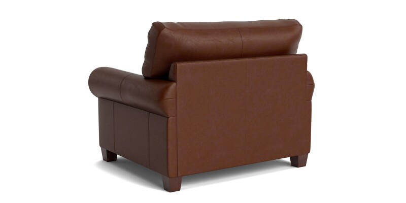 Carolina Leather Roll Arm Chair 385118L60