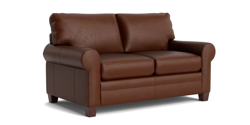 Carolina Leather Roll Arm Loveseat 385142L54