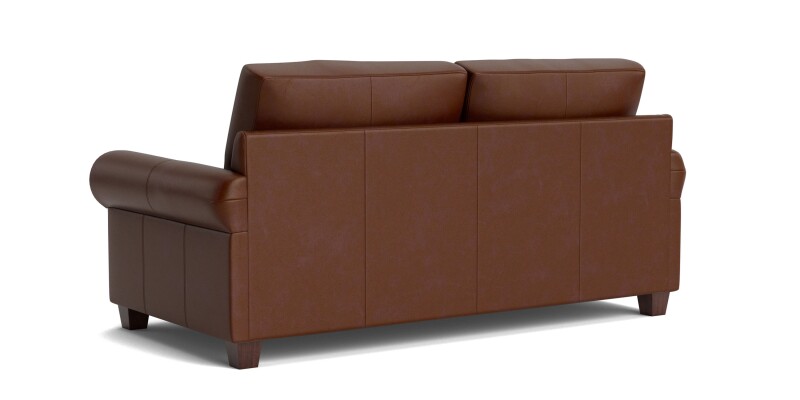 Carolina Leather Roll Arm Sofa 385152L54
