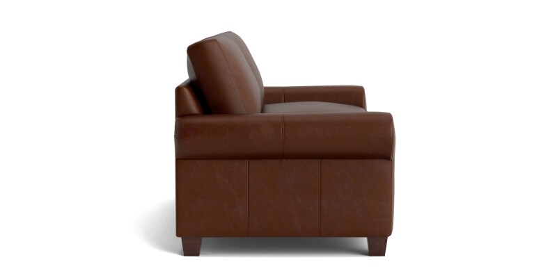 Carolina Leather Roll Arm Sofa 385152L55