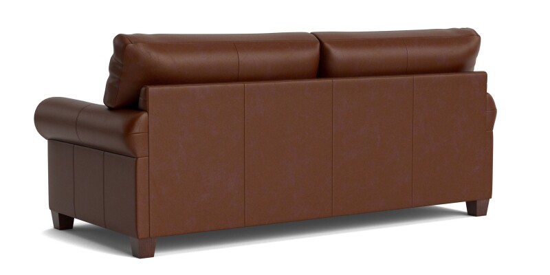 Carolina Leather Roll Arm Sofa 385162L53