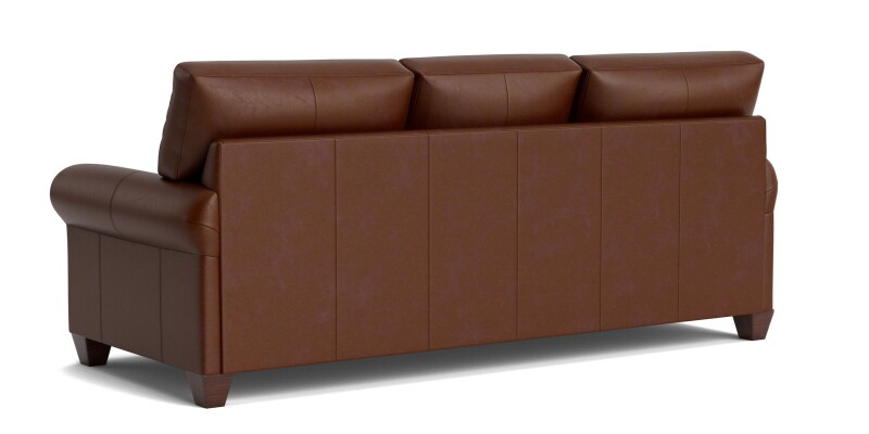 Carolina Leather Roll Arm Sofa 385172L53