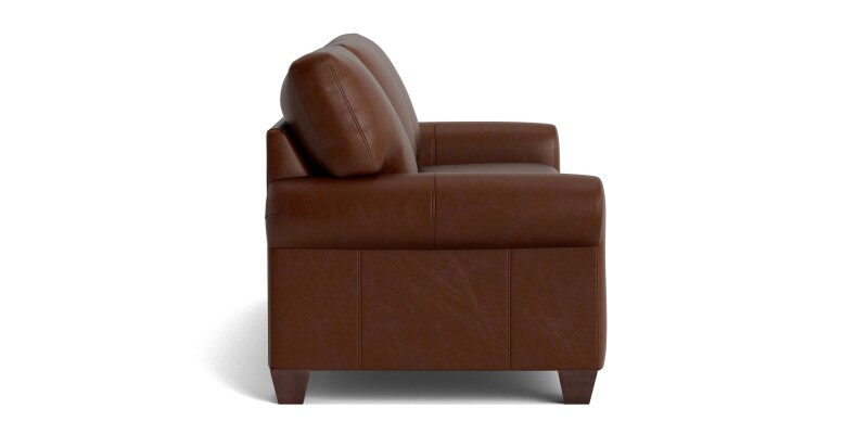 Carolina Leather Roll Arm Sofa 38517QL52