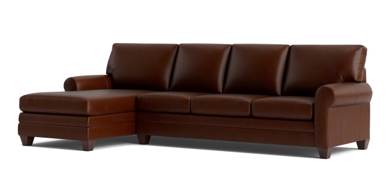 Carolina Leather Roll Arm Chaise Sectional 3851LCSECTLKIT52