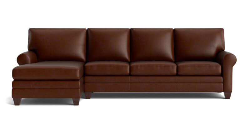Carolina Leather Roll Arm Chaise Sectional 3851LCSECTLKIT60
