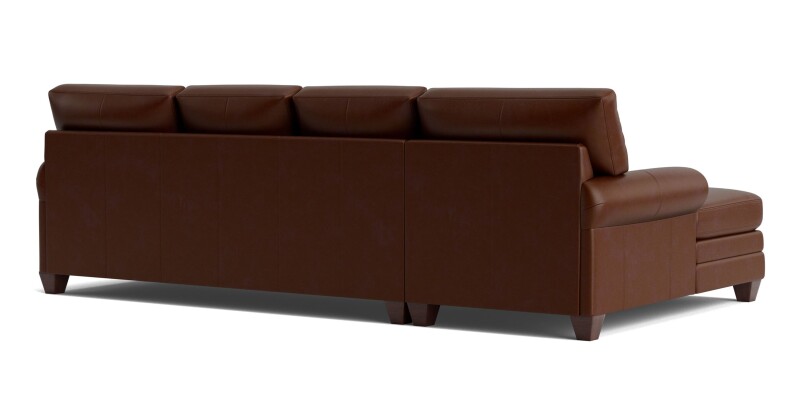 Carolina Leather Roll Arm Chaise Sectional 3851LCSECTLKIT60