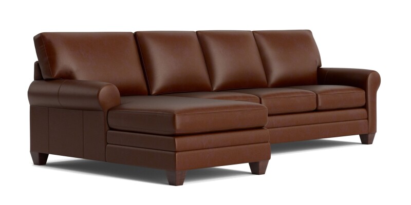 Carolina Leather Roll Arm Chaise Sectional 3851LCSECTLKIT61
