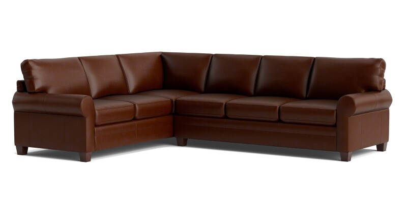 Carolina Leather L-Shaped Roll Arm Sectional 3851LLSECTLKIT61