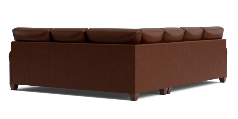 Carolina Leather L-Shaped Roll Arm Sectional 3851LLSECTLRKIT55