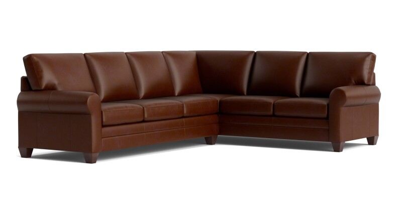 Carolina Leather L-Shaped Roll Arm Sectional 3851LLSECTLRKIT60