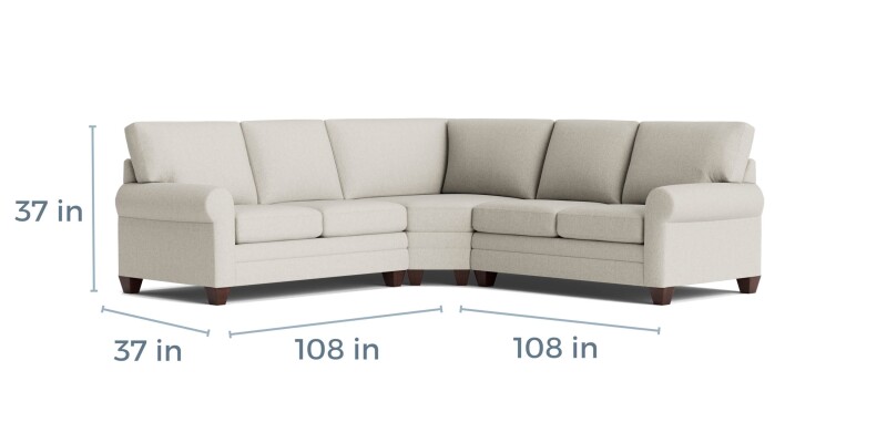 Carolina Roll Arm L-Shaped Sectional 3851LSECT2KIT21