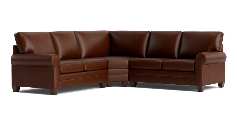 Carolina Leather L-Shaped Roll Arm Sectional 3851LSECTL2KIT56