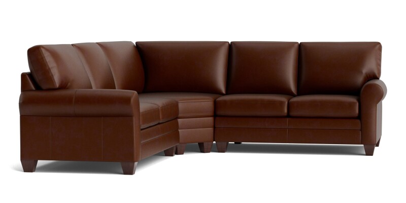 Carolina Leather L-Shaped Roll Arm Sectional 3851LSECTL2KIT60