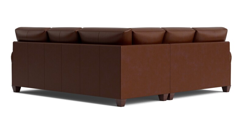 Carolina Leather L-Shaped Roll Arm Sectional 3851LSECTLRKIT53