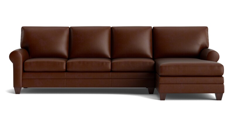 Carolina Leather Roll Arm Chaise Sectional 3851RCSECTLKIT55