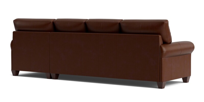 Carolina Leather Roll Arm Chaise Sectional 3851RCSECTLKIT59