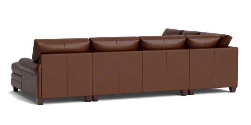 Carolina Leather Roll Arm U-Shaped Sectional 3851USECTLKIT56