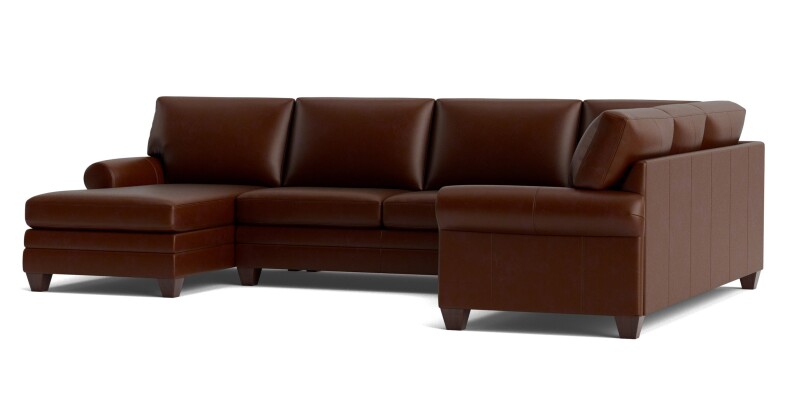 Carolina Leather Roll Arm U-Shaped Sectional 3851USECTLRKIT52