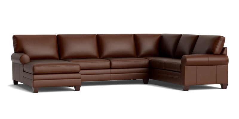 Carolina Leather Roll Arm U-Shaped Sectional 3851USECTLRKIT59