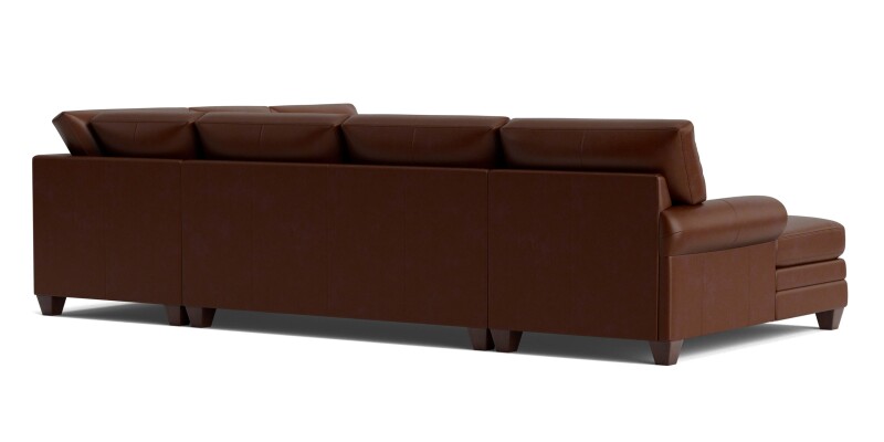 Carolina Leather Roll Arm U-Shaped Sectional 3851USECTLRKIT59