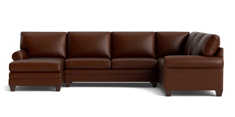 Carolina Leather Roll Arm U-Shaped Sectional 3851USECTLRKIT61