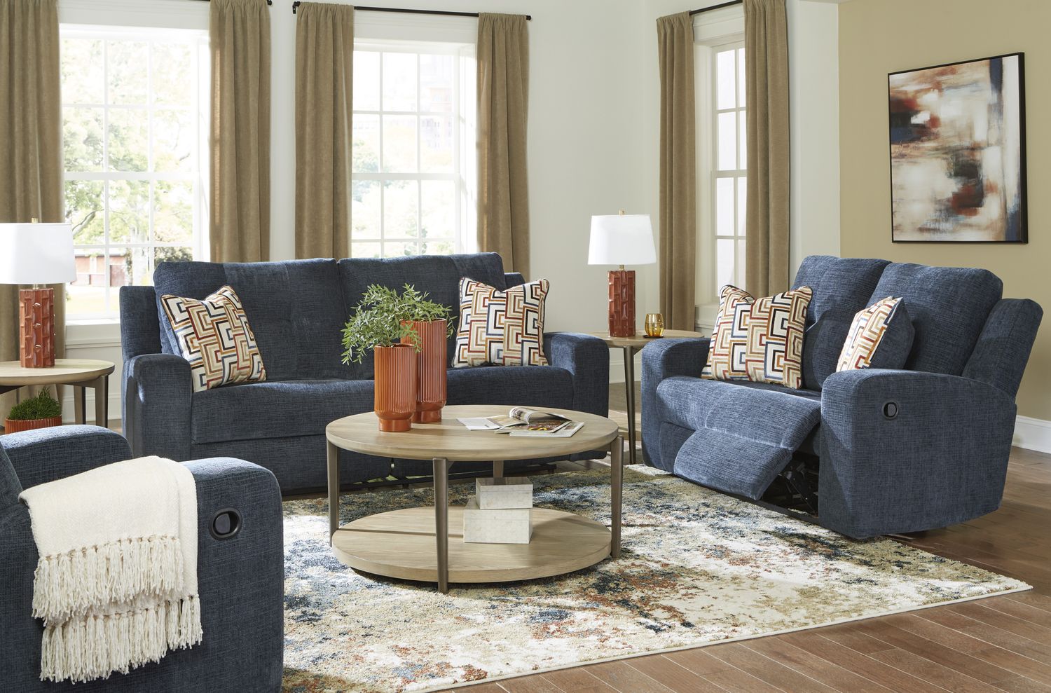 Danum Reclining Living Room Set In Ink 38806U1