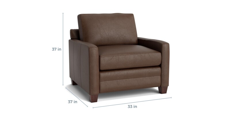 Carolina Leather Track Arm Chair 388518L54