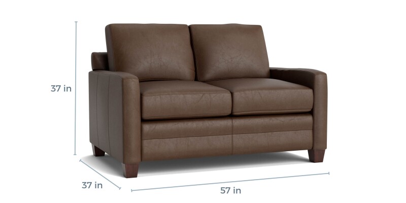Carolina Leather Track Arm Loveseat 388542L54