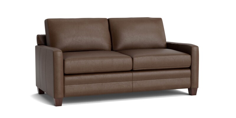 Carolina Leather Track Arm Sofa 388552L55