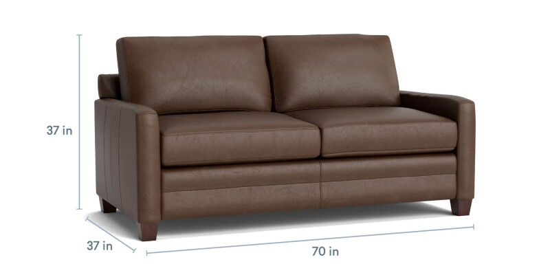 Carolina Leather Track Arm Sofa 388552L57