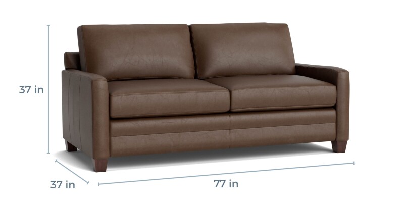 Carolina Leather Track Arm Sofa 38856QL53