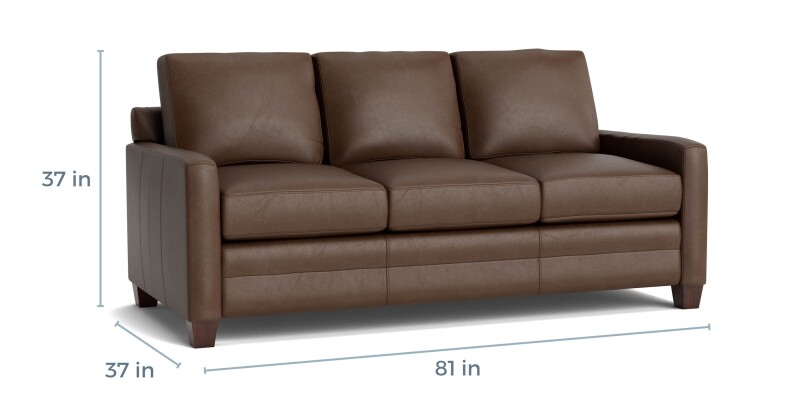 Carolina Leather Track Arm Sofa 38857QL59