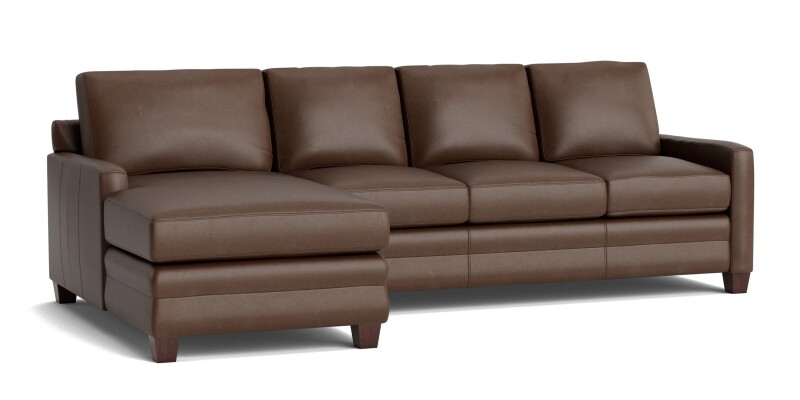 Carolina Leather Track Arm Chaise Sectional 3885LCSECTLLKIT54