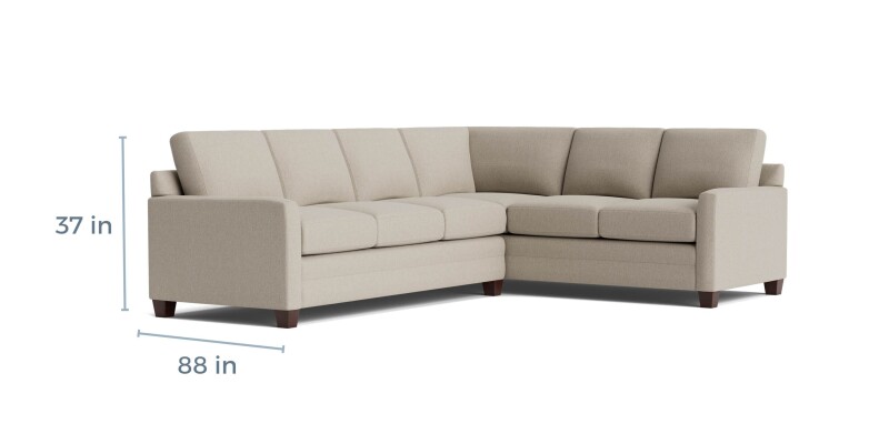 Carolina Track Arm L-Shaped Sectional 3885LLSECTRKIT31