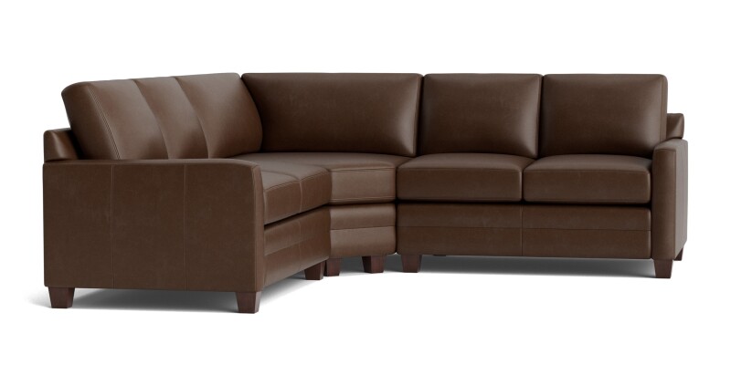 Carolina Leather Track Arm L-Shaped Sectional 3885LSECTL2KIT56
