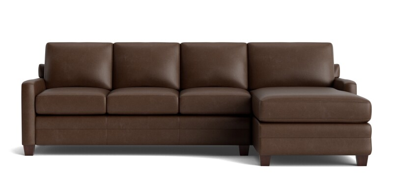 Carolina Leather Track Arm Chaise Sectional 3885RCSECTLLKIT53