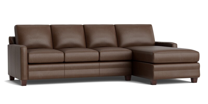 Carolina Leather Track Arm Chaise Sectional 3885RCSECTLLKIT61