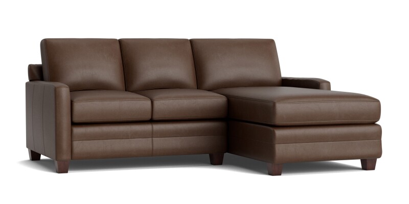 Carolina Leather Track Arm Chaise Sectional 3885RCSECTLSKIT59