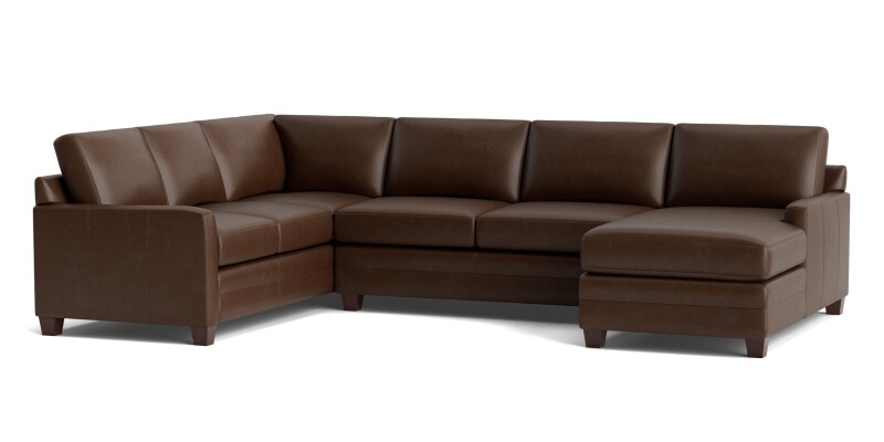 Carolina Leather Track Arm U-Shaped Sectional 3885USECTLKIT54