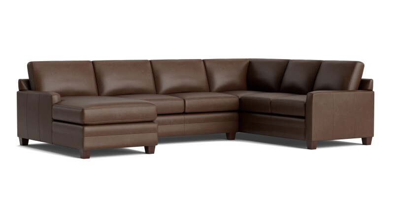 Carolina Leather Track Arm U-Shaped Sectional 3885USECTLRKIT55