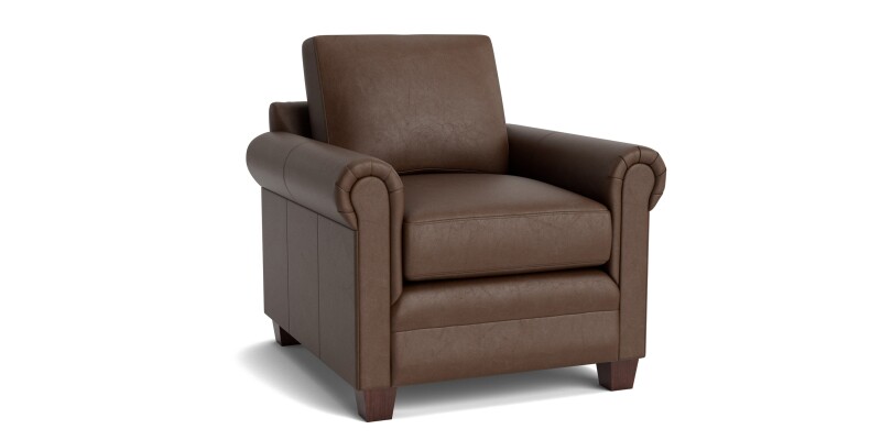 Carolina Leather Panel Arm Chair 388712L60